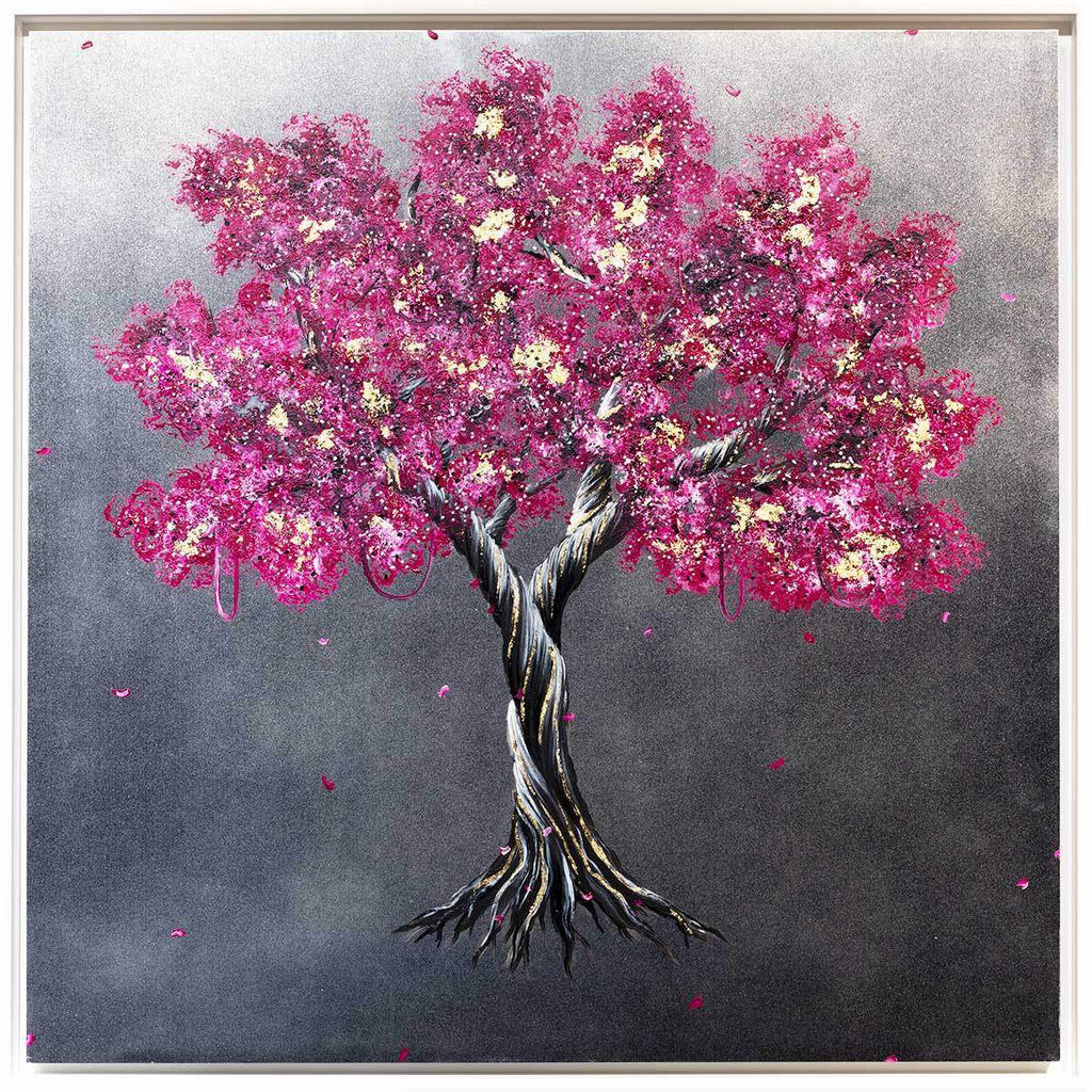 Fuchsia Flourish I - Original - SOLD by artist Becky Smith - Wyecliffe Galleries