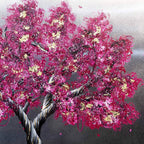 Fuchsia Flourish I - Original - SOLD by artist Becky Smith - Wyecliffe Galleries