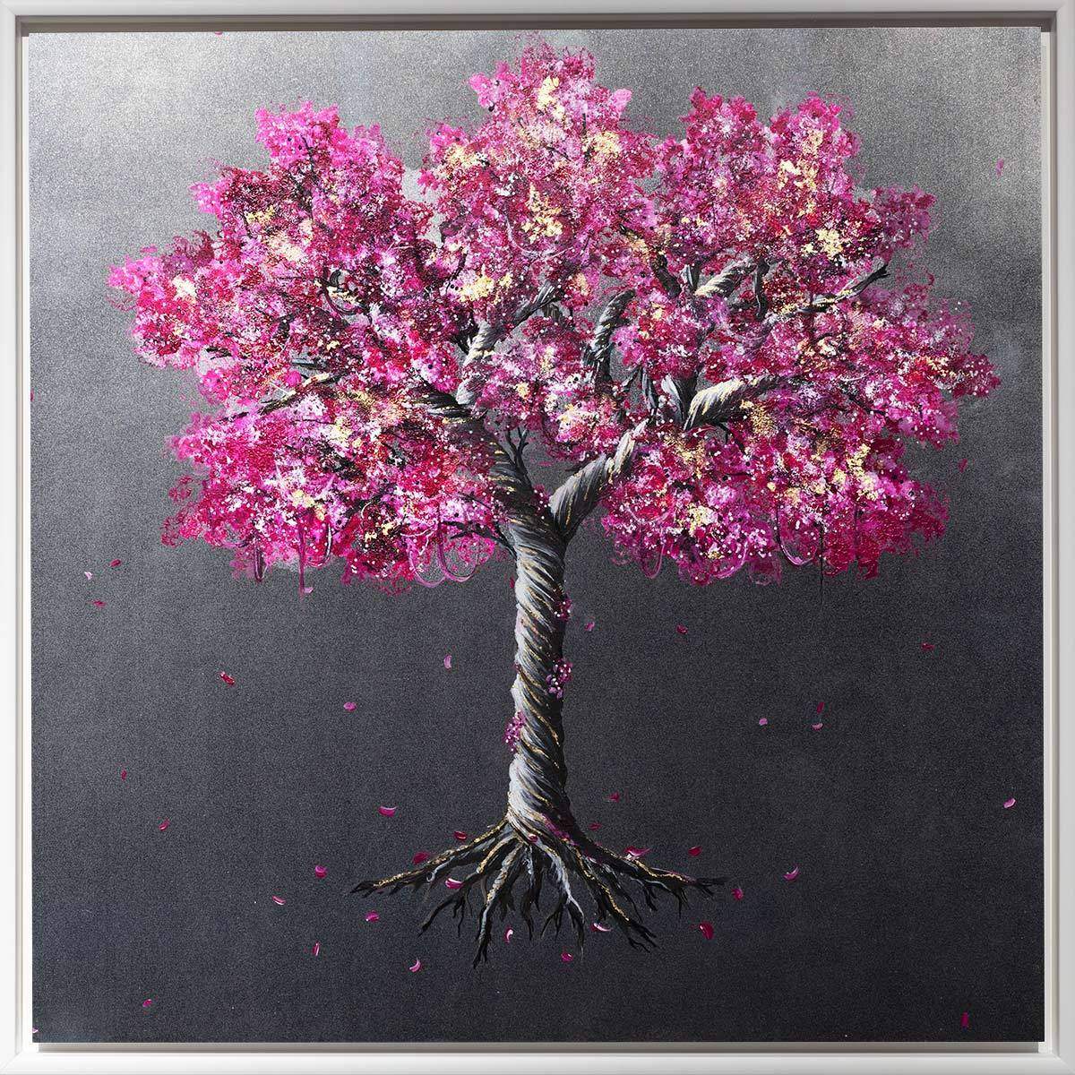 Fuchsia Flourish II - Original - SOLD by artist Becky Smith - Wyecliffe Galleries