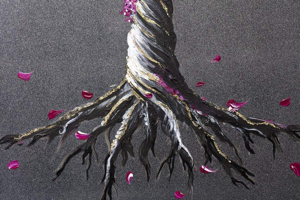 Fuchsia Flourish II - Original - SOLD by artist Becky Smith - Wyecliffe Galleries