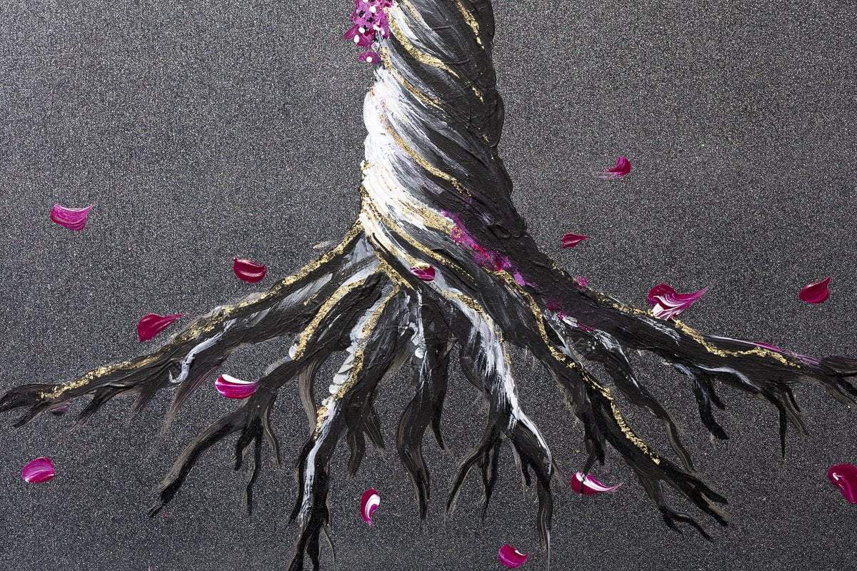 Fuchsia Flourish II - Original - SOLD by artist Becky Smith - Wyecliffe Galleries