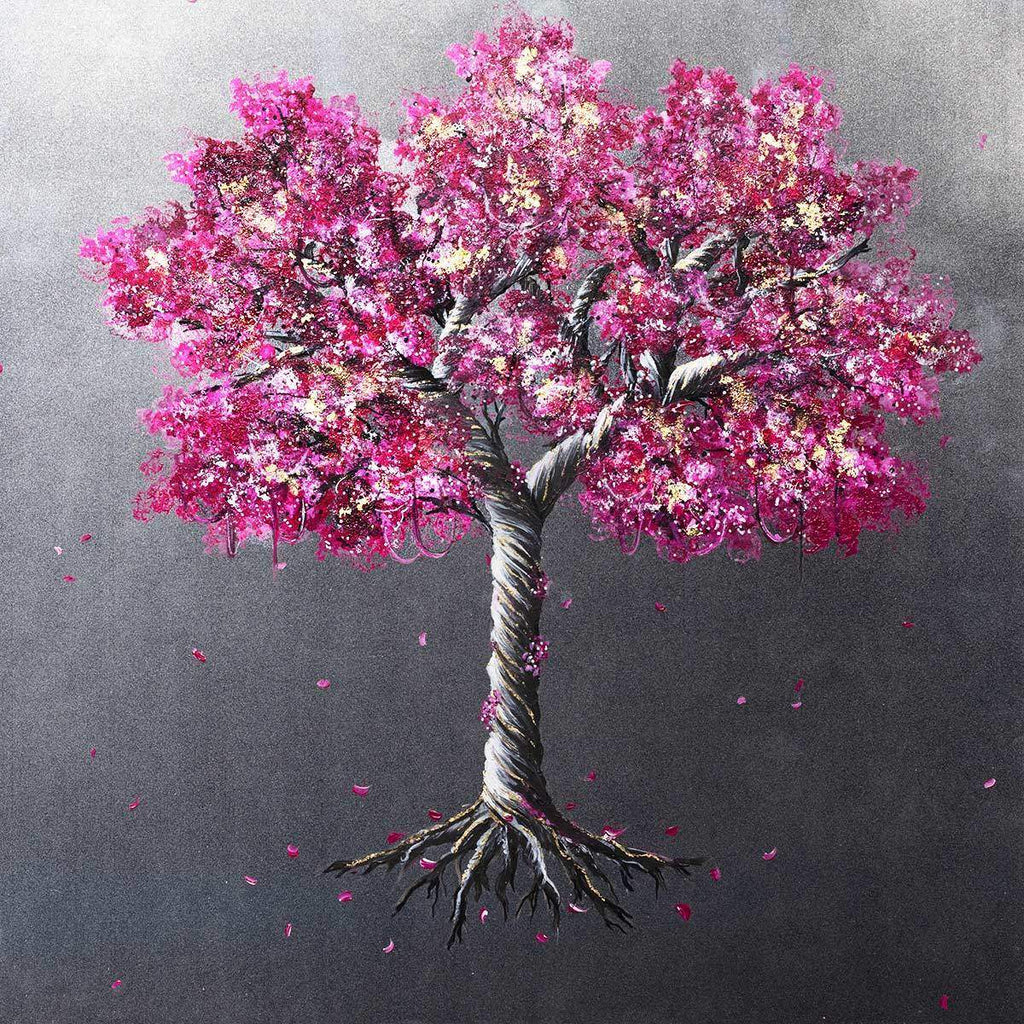 Fuchsia Flourish II - Original - SOLD by artist Becky Smith - Wyecliffe Galleries