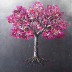 Fuchsia Flourish II - Original - SOLD by artist Becky Smith - Wyecliffe Galleries