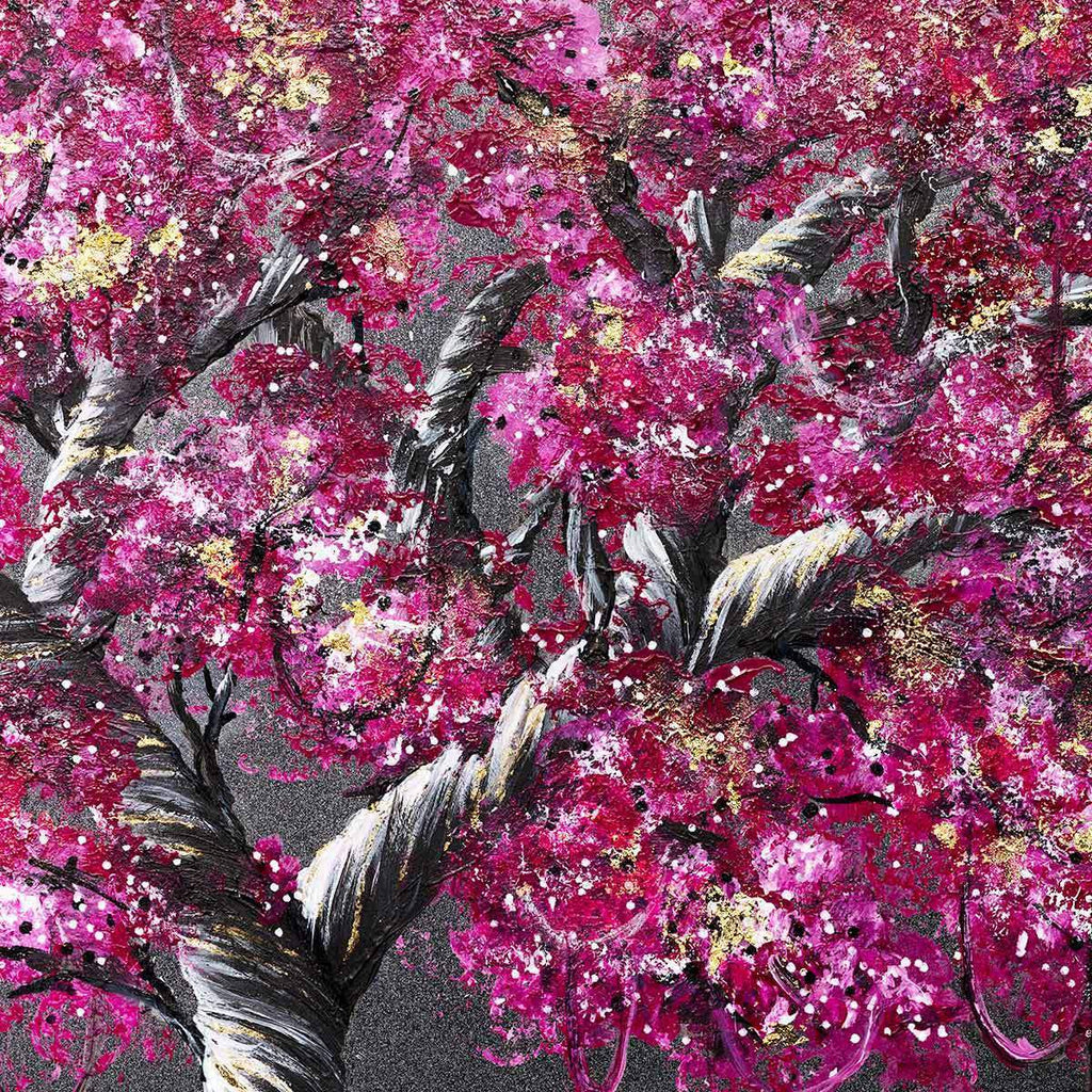 Fuchsia Flourish II - Original - SOLD by artist Becky Smith - Wyecliffe Galleries