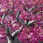 Fuchsia Flourish II - Original - SOLD by artist Becky Smith - Wyecliffe Galleries