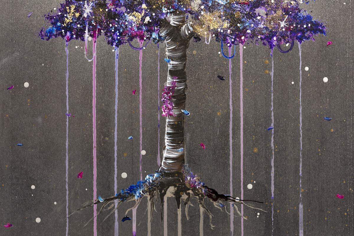 Galaxy Tree - Original - SOLD by artist Becky Smith - Wyecliffe Galleries