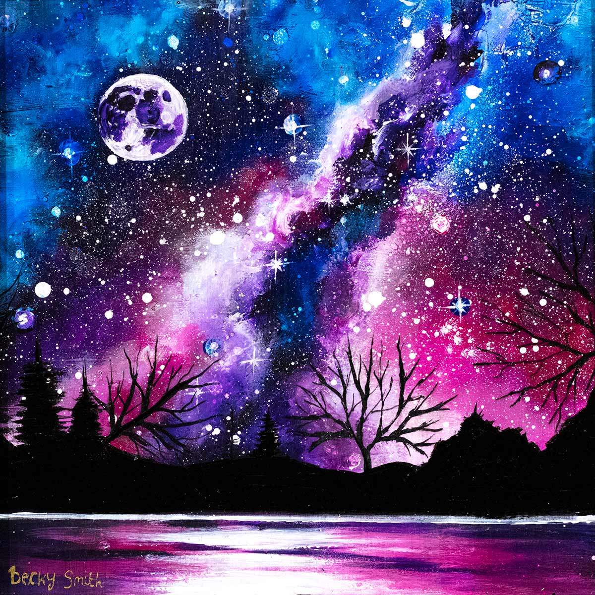 Galaxy View - Original - SOLD by artist Becky Smith - Wyecliffe Galleries