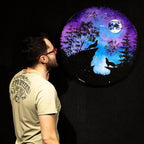 Howling At The Moon - Original - SOLD by artist Becky Smith - Wyecliffe Galleries