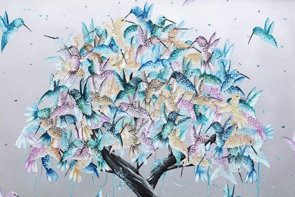 Humming Away - Original - SOLD by artist Becky Smith - Wyecliffe Galleries