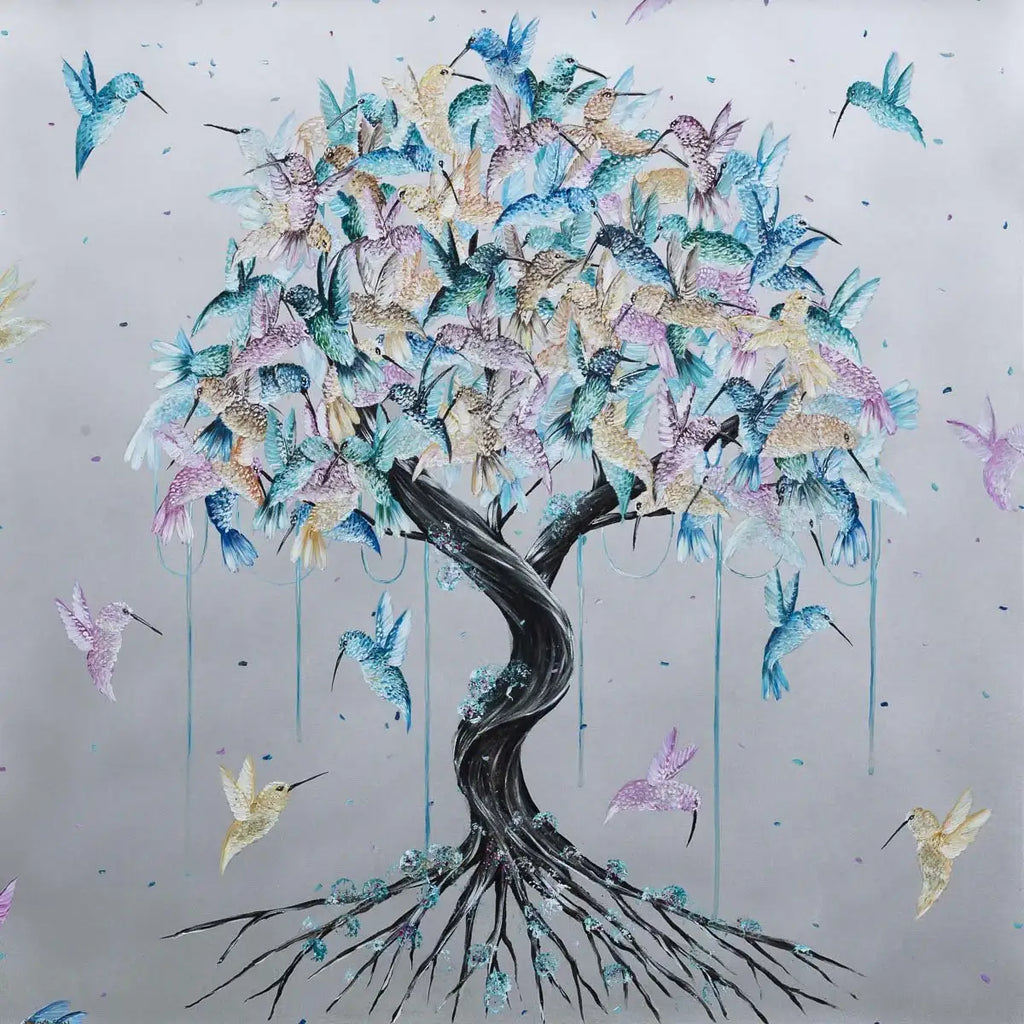 Humming Away - Original - SOLD by artist Becky Smith - Wyecliffe Galleries