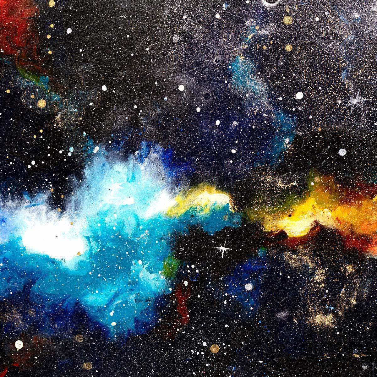 Intergalactic Space - Original - SOLD by artist Becky Smith - Wyecliffe Galleries