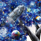Interstellar Space - Original - SOLD by artist Becky Smith - Wyecliffe Galleries