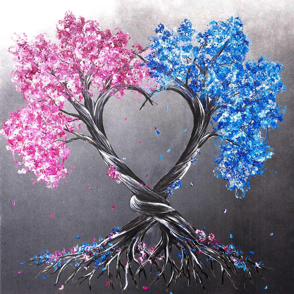 Intertwined Love - Original - SOLD by artist Becky Smith - Wyecliffe Galleries