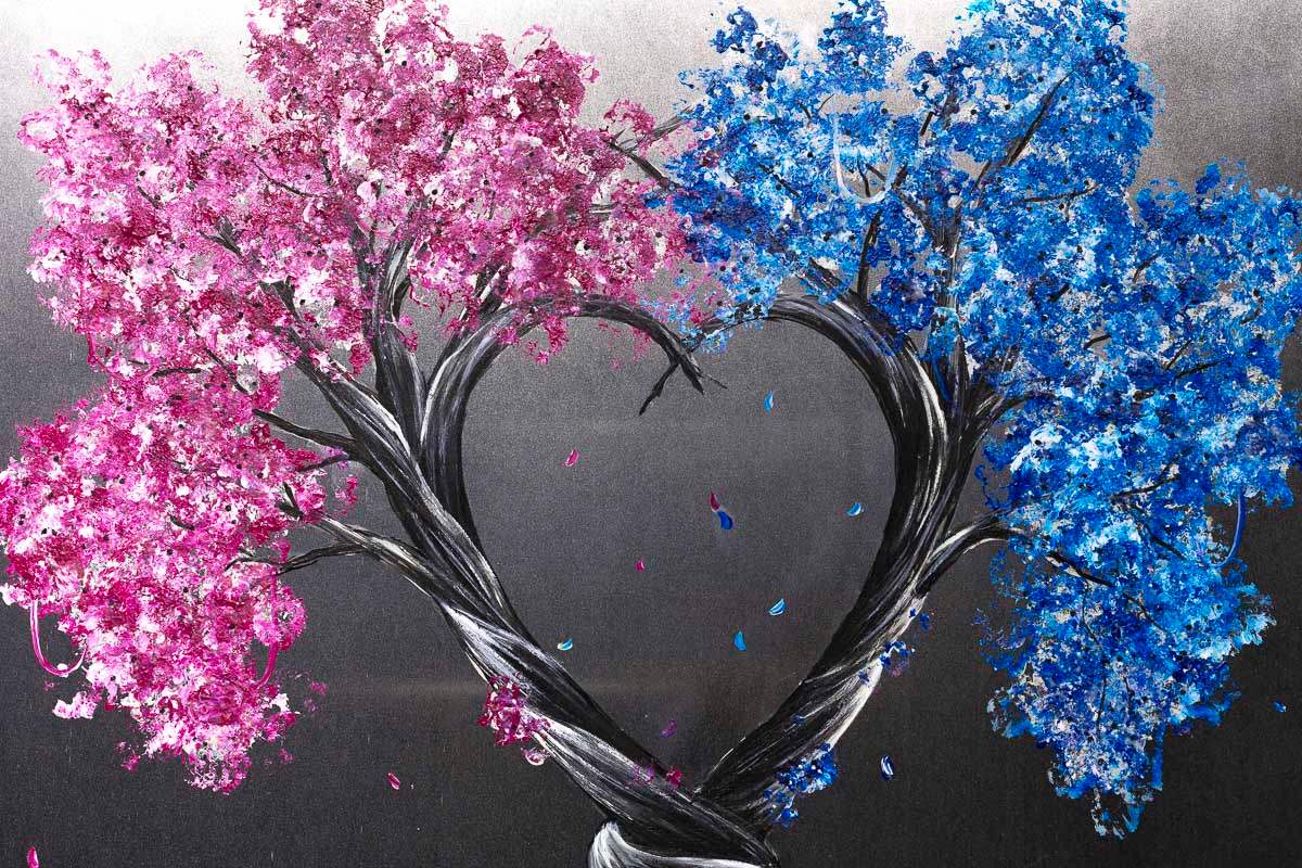 Intertwined Love - Original - SOLD by artist Becky Smith - Wyecliffe Galleries