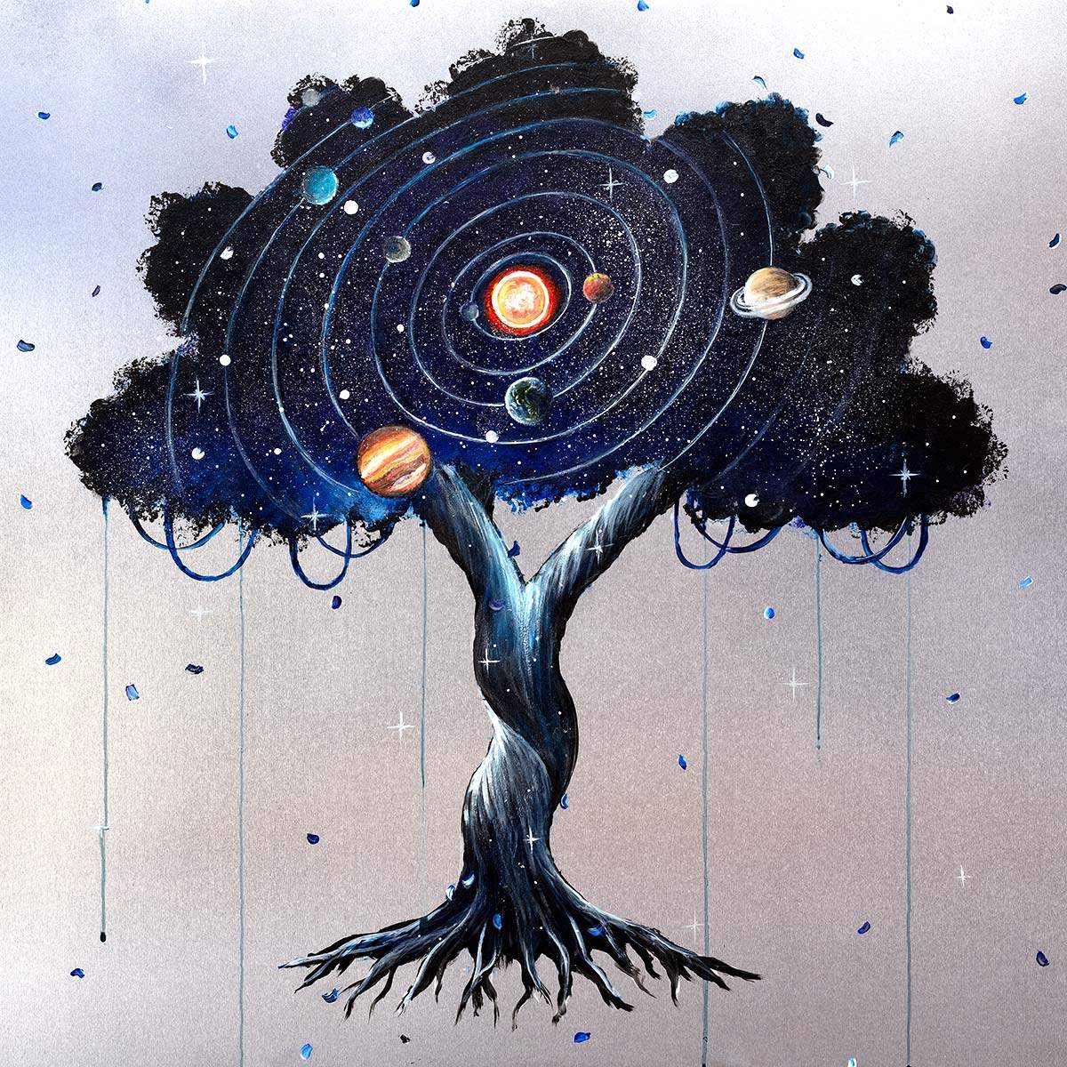 Into Orbit - Original - SOLD by artist Becky Smith - Wyecliffe Galleries