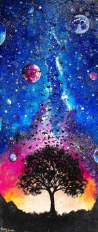 Into The Night Sky - Original - SOLD by artist Becky Smith - Wyecliffe Galleries