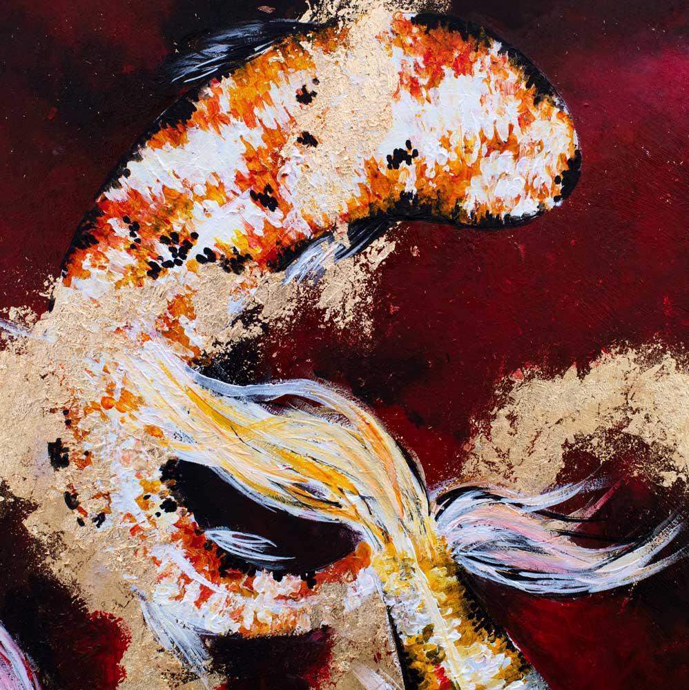 Koi - Original - SOLD by artist Becky Smith - Wyecliffe Galleries