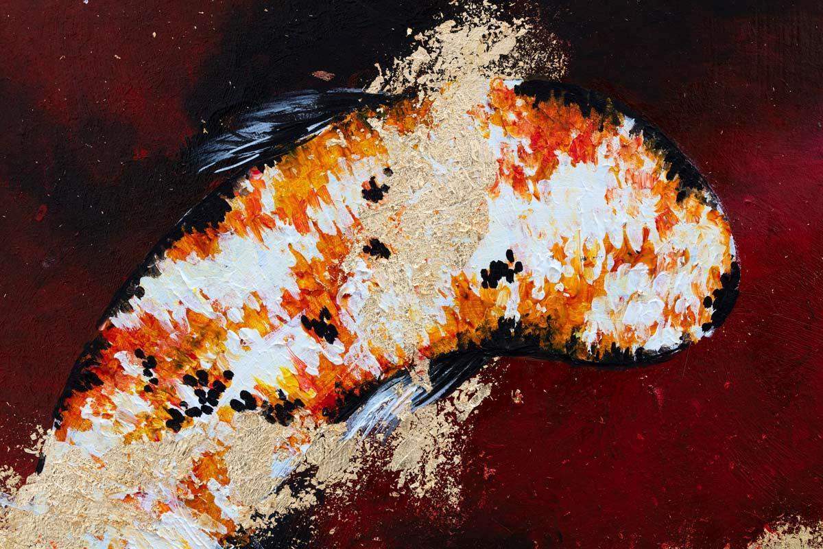 Koi - Original - SOLD by artist Becky Smith - Wyecliffe Galleries