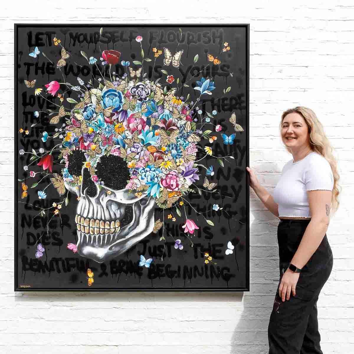 Let Yourself Flourish - Original - SOLD by artist Becky Smith - Wyecliffe Galleries