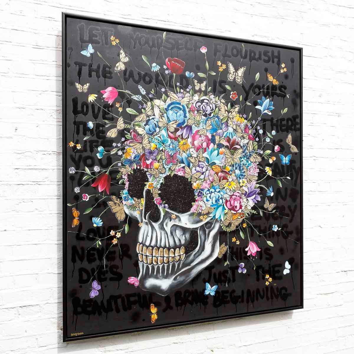 Let Yourself Flourish - Original - SOLD by artist Becky Smith - Wyecliffe Galleries