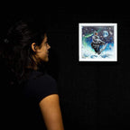 Looking At The Moon - Original - SOLD by artist Becky Smith - Wyecliffe Galleries