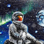 Looking At The Moon - Original - SOLD by artist Becky Smith - Wyecliffe Galleries