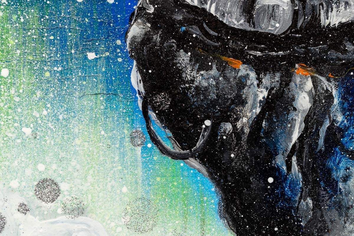 Looking At The Moon - Original - SOLD by artist Becky Smith - Wyecliffe Galleries