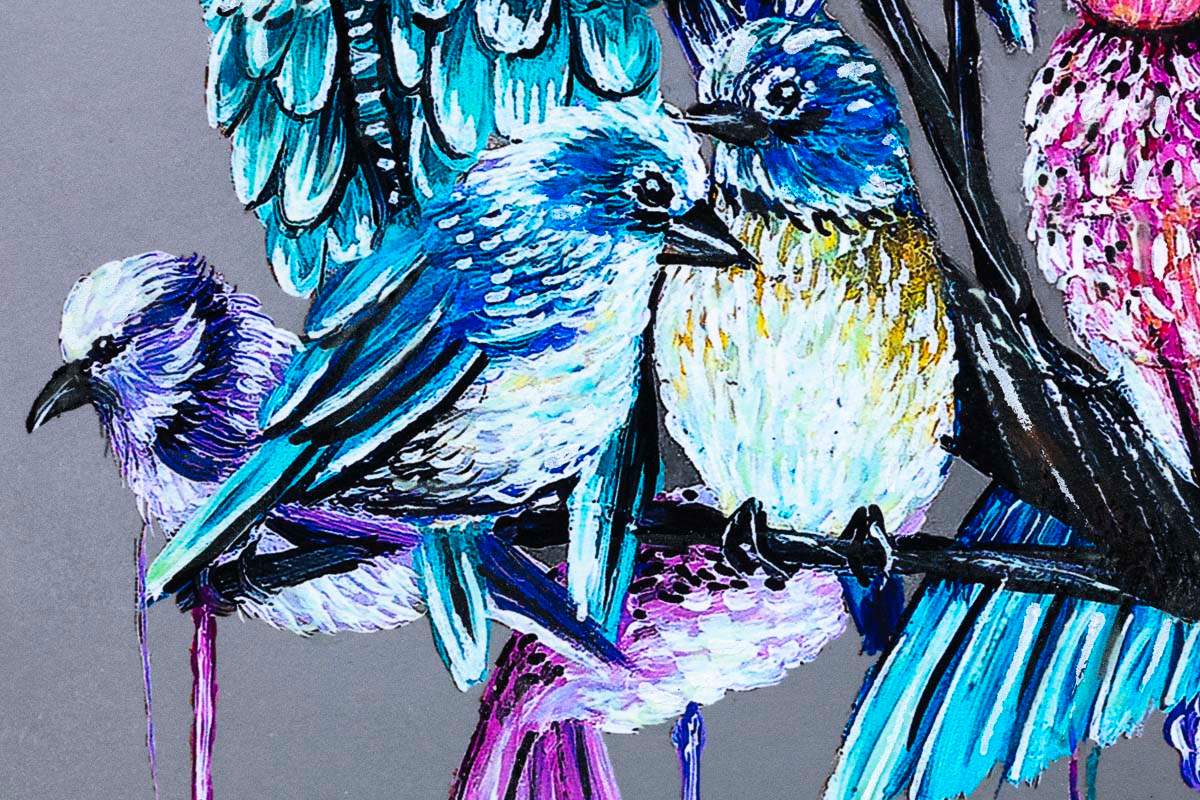 Love Birds and Blossom in Bloom - Standard Edition SET - SOLD by artist Becky Smith - Wyecliffe Galleries