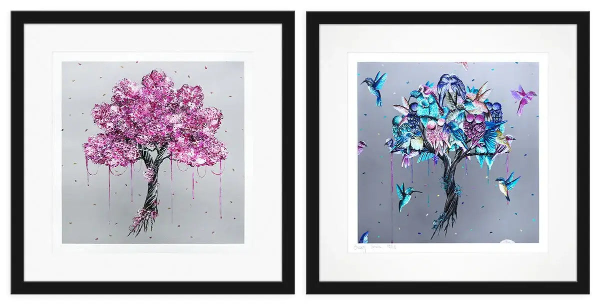 Love Birds and Blossom in Bloom - Standard Edition SET - SOLD by artist Becky Smith - Wyecliffe Galleries