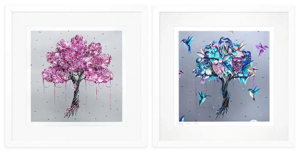 Love Birds and Blossom in Bloom - Standard Edition SET - SOLD by artist Becky Smith - Wyecliffe Galleries