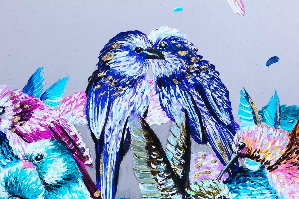 Love Birds - Artist Proof - SOLD OUT by artist Becky Smith - Wyecliffe Galleries