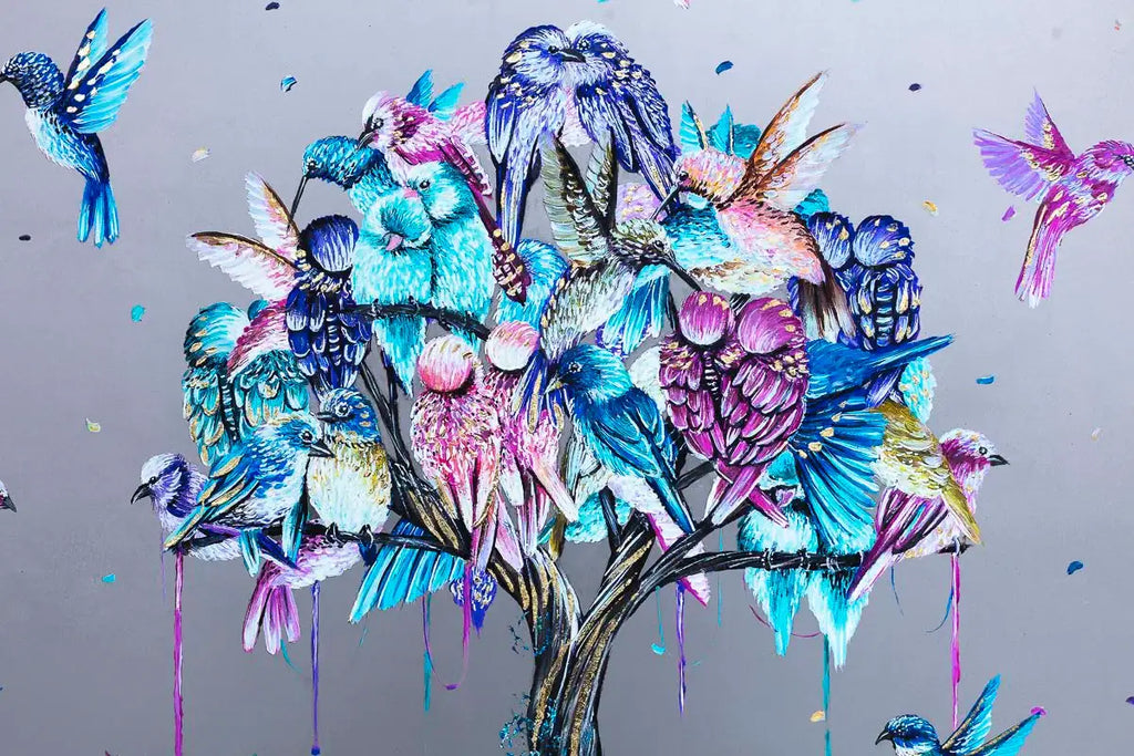 Love Birds - Artist Proof - SOLD OUT by artist Becky Smith - Wyecliffe Galleries