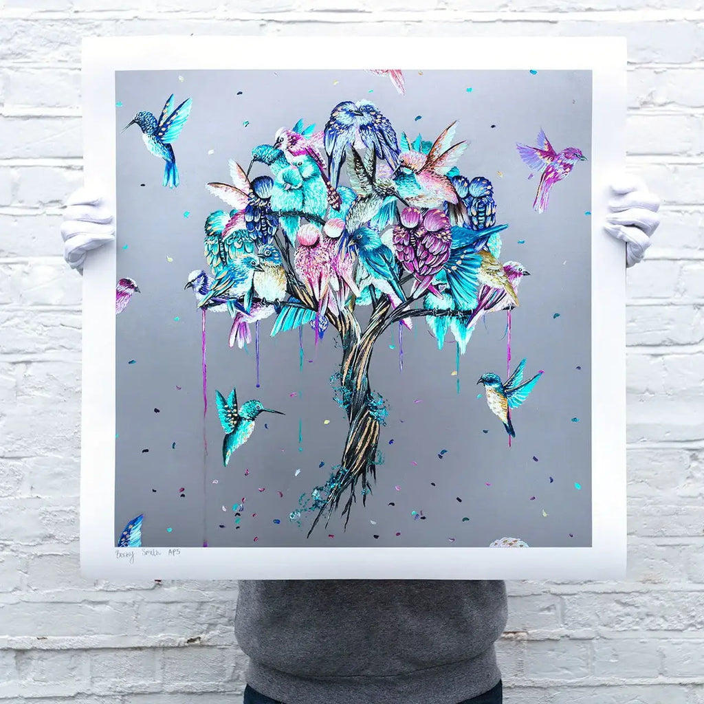 Love Birds - Artist Proof - SOLD OUT by artist Becky Smith - Wyecliffe Galleries