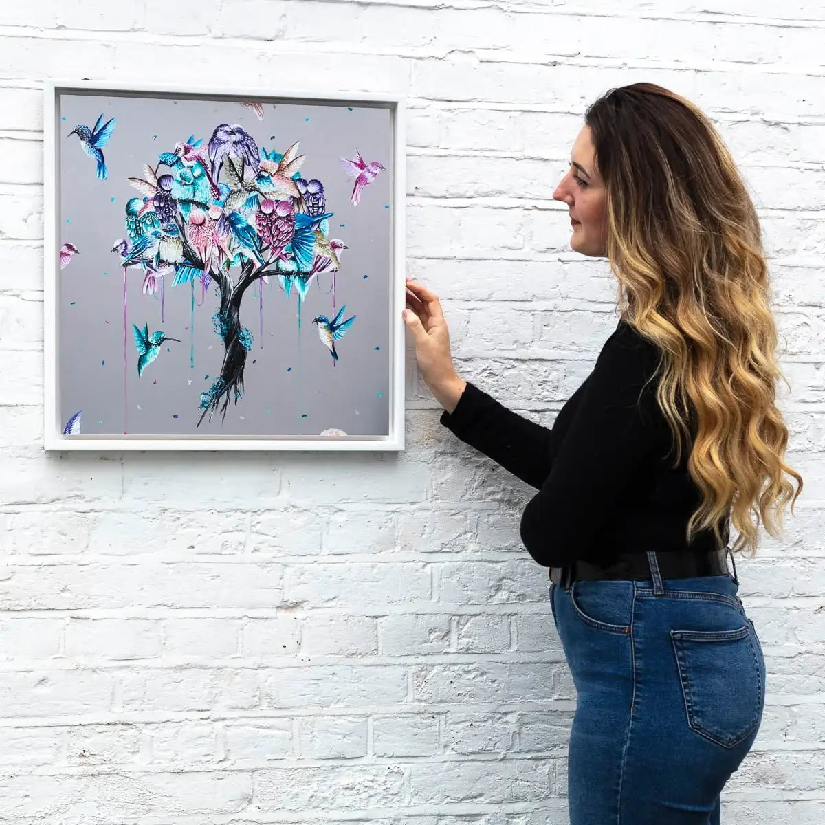 Love Birds - Published Original SOLD by artist Becky Smith - Wyecliffe Galleries