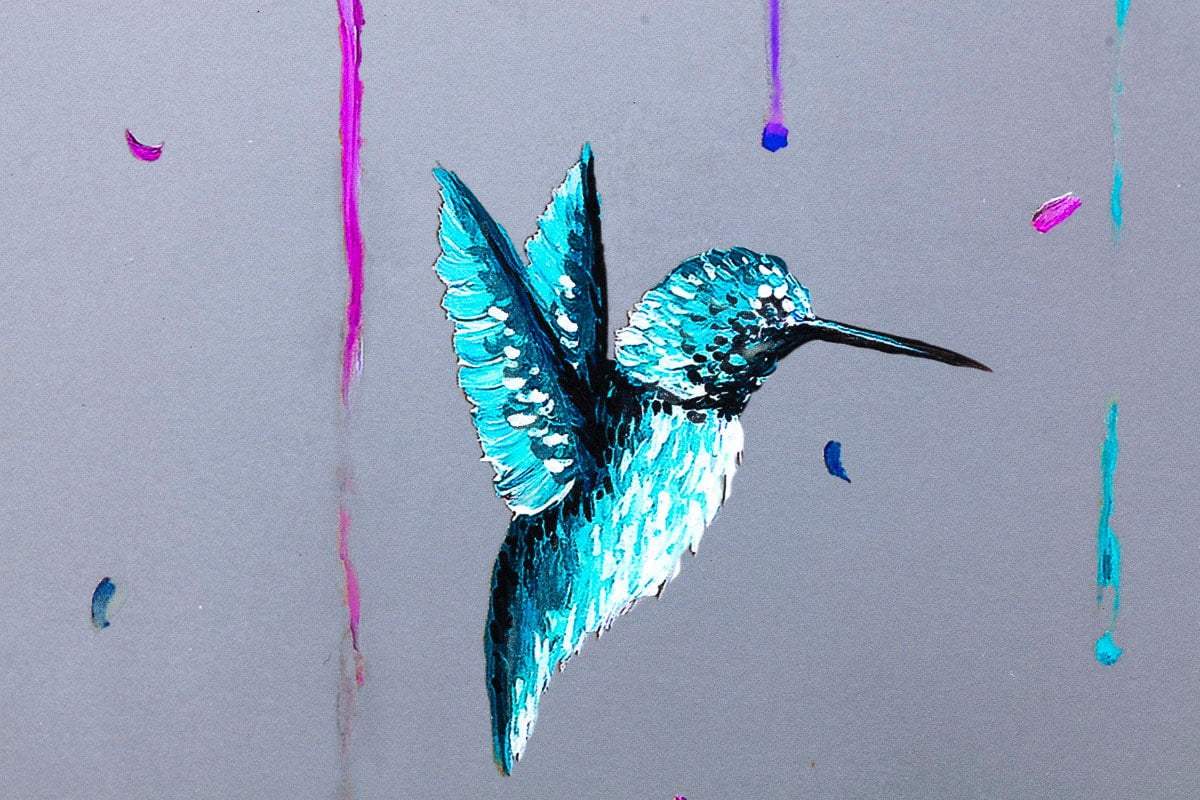 Love Birds - Edition - SOLD by artist Becky Smith - Wyecliffe Galleries