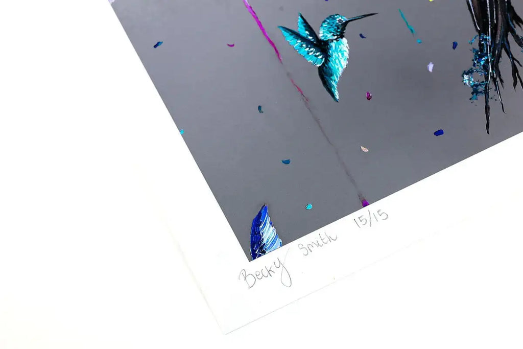 Love Birds - Edition - SOLD by artist Becky Smith - Wyecliffe Galleries