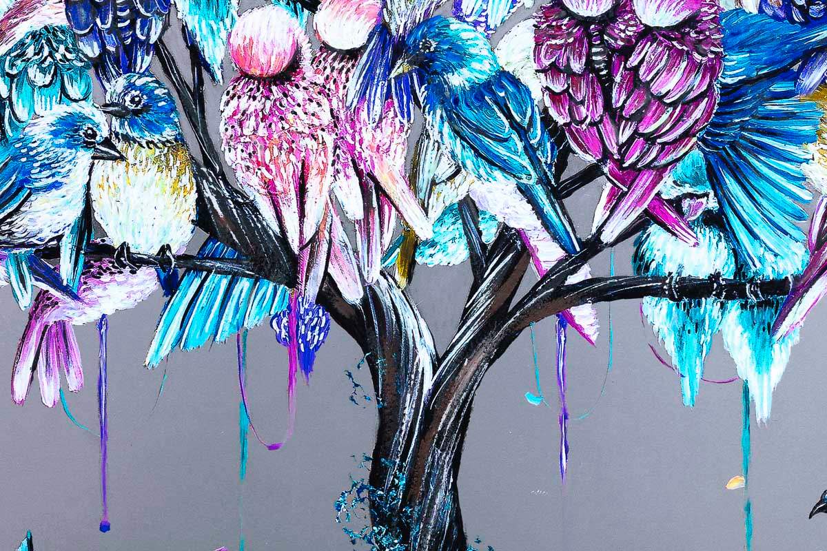 Love Birds - Edition - SOLD by artist Becky Smith - Wyecliffe Galleries