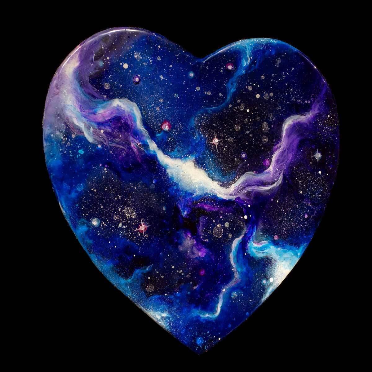 Love in The Galaxy - Original - SOLD by artist Becky Smith - Wyecliffe Galleries