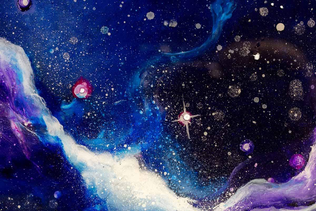 Love in The Galaxy - Original - SOLD by artist Becky Smith - Wyecliffe Galleries