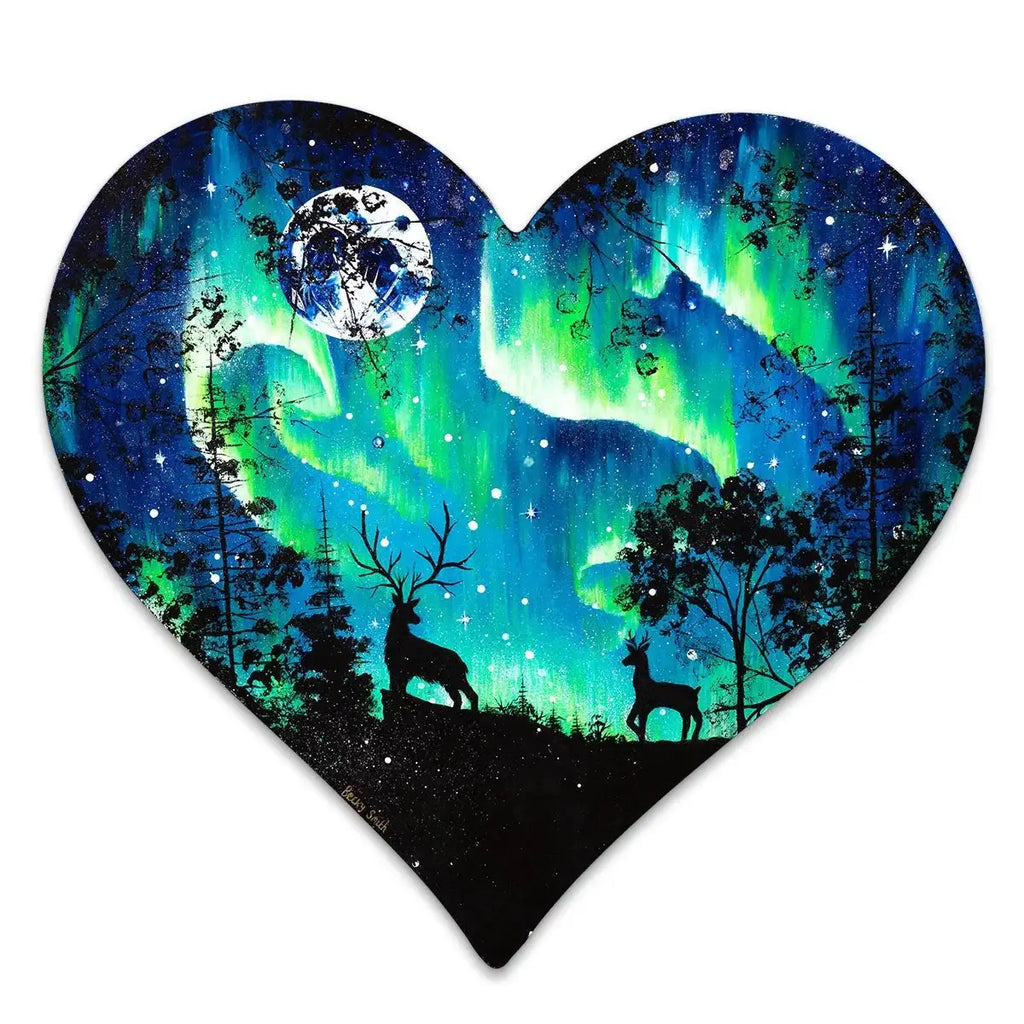 Love Under The Aurora Borealis - Original - SOLD by artist Becky Smith - Wyecliffe Galleries