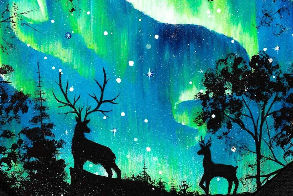 Love Under The Aurora Borealis - Original - SOLD by artist Becky Smith - Wyecliffe Galleries
