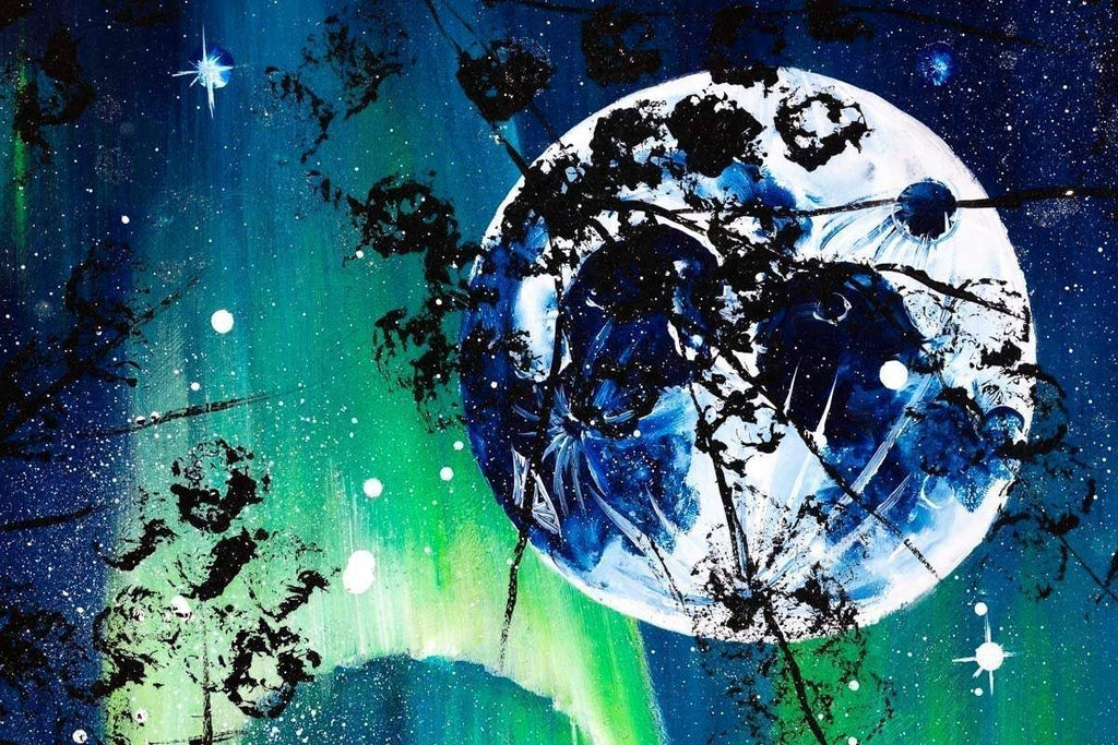 Love Under The Aurora Borealis - Original - SOLD by artist Becky Smith - Wyecliffe Galleries