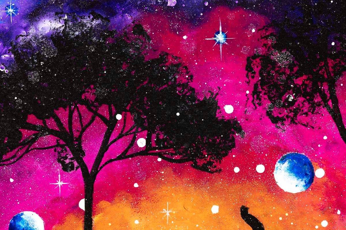 Meet Me Under The Milky Way - Original - SOLD by artist Becky Smith - Wyecliffe Galleries