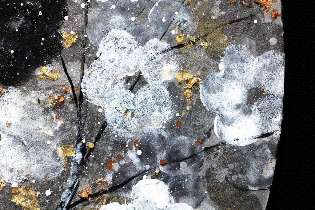 Monochromatic Blossom - Original - SOLD by artist Becky Smith - Wyecliffe Galleries