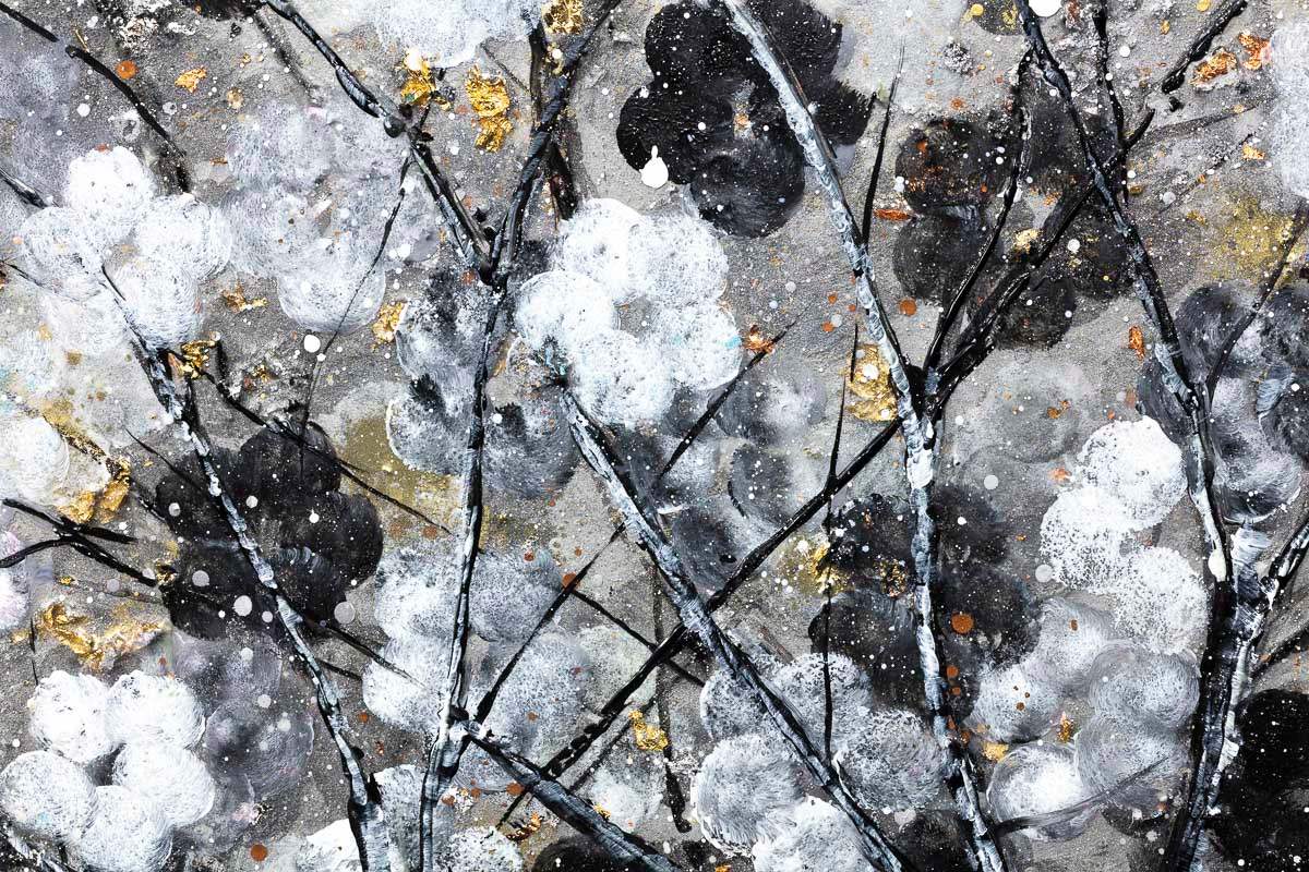 Monochromatic Blossom - Original - SOLD by artist Becky Smith - Wyecliffe Galleries