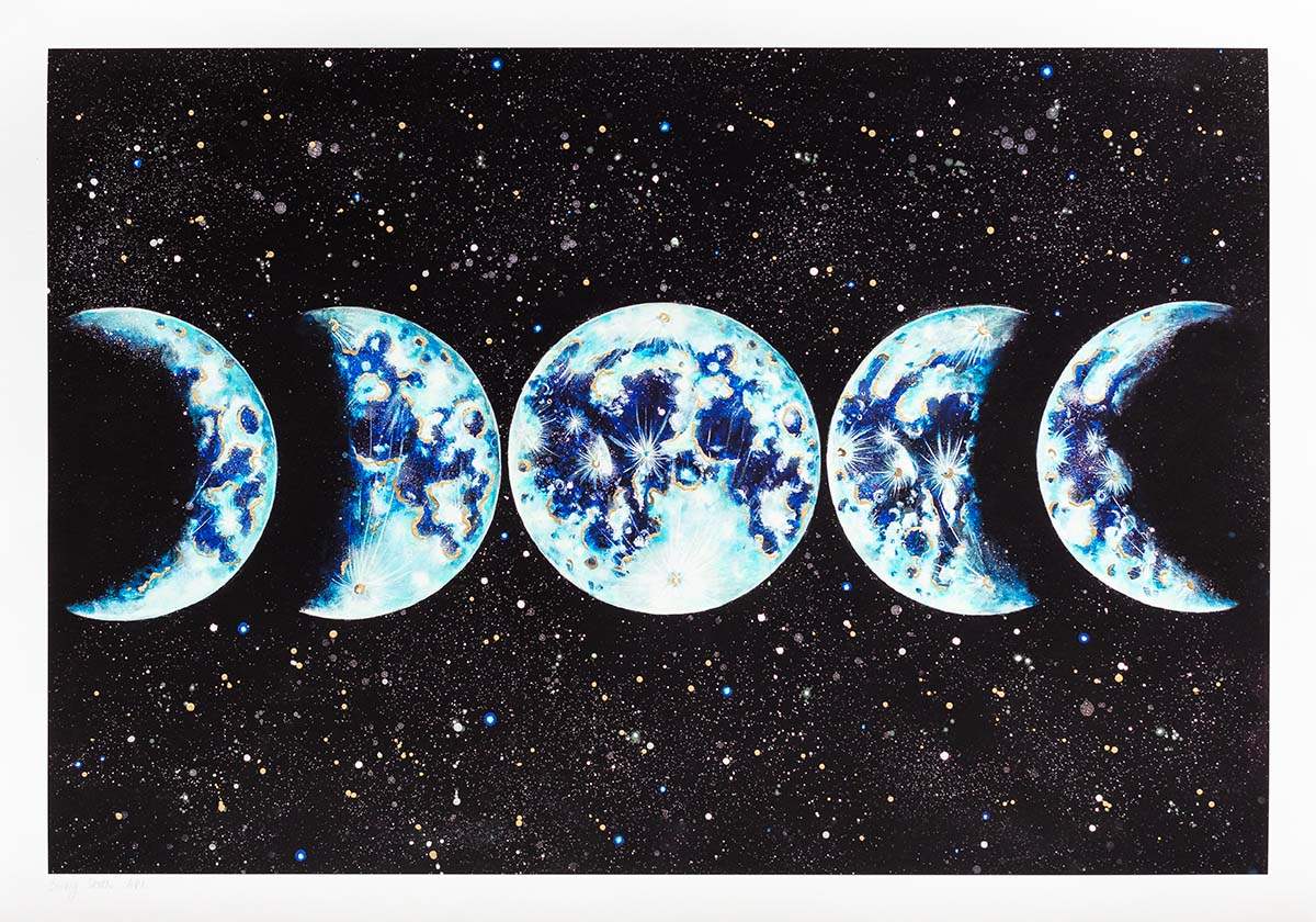 Moon Phases - Artist Proof - SOLD by artist Becky Smith - Wyecliffe Galleries