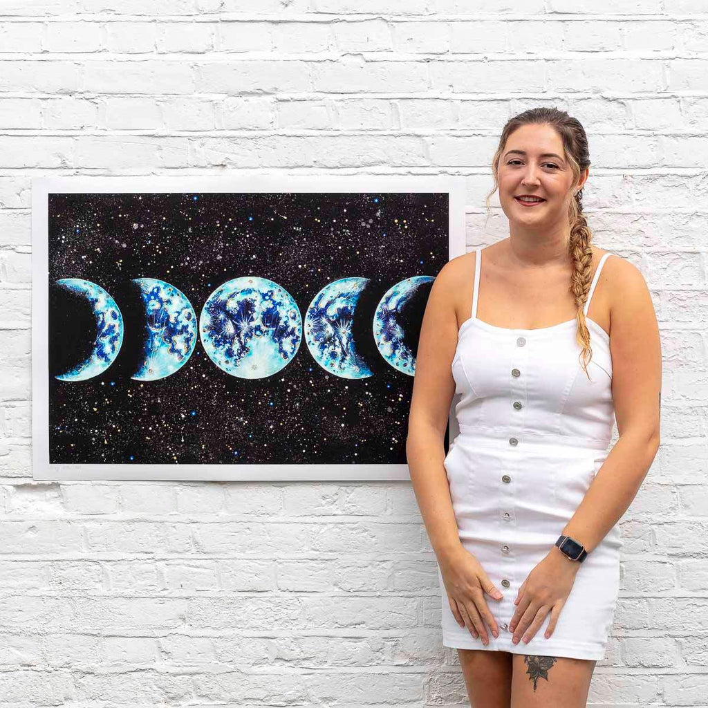 Moon Phases - Artist Proof - SOLD by artist Becky Smith - Wyecliffe Galleries