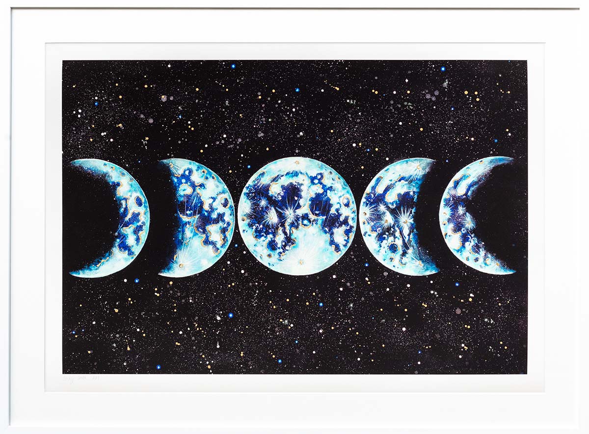 Moon Phases - Artist Proof Becky Smith Artist Proof 2 / White Matte Frame