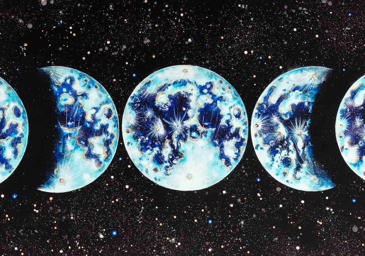 Moon Phases - Artist Proof - SOLD by artist Becky Smith - Wyecliffe Galleries