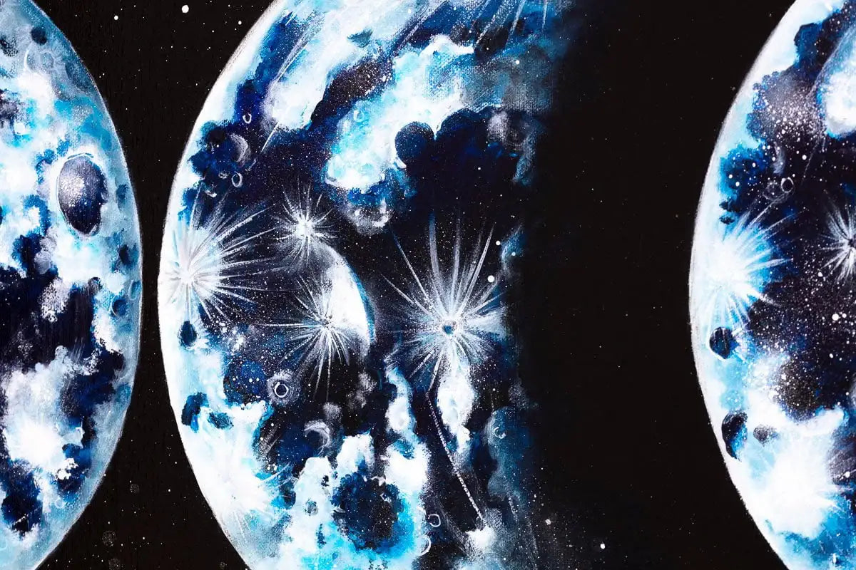 Moon Phases - Published Original - SOLD by artist Becky Smith - Wyecliffe Galleries